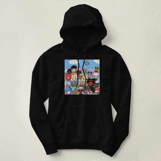 Männer Manga Toca Boca Anime Grafik für Fans Hoodie (Design vorne)