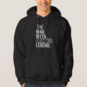 Männer Mann Mythos Drummer Legende Trommeln Männer Hoodie