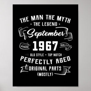 Männer Mann Mythos Legende September 1967 55. Gebu Poster