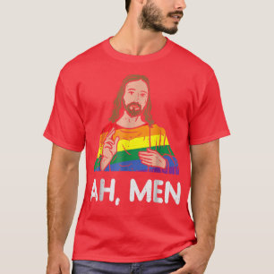 Männer Männer Rainbow Gay Jesus Christlicher LGBT- T-Shirt