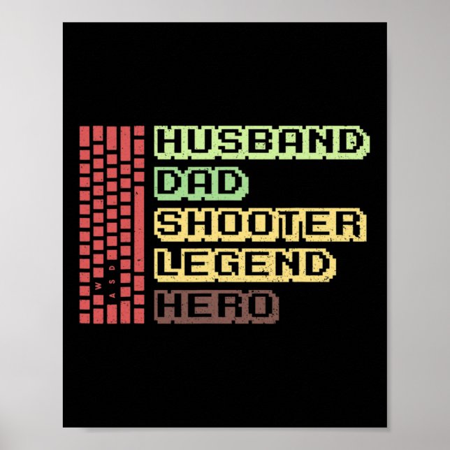 Männer-Maus-Gamer-Design für Ihren Computer-Gaming Poster (Vorne)