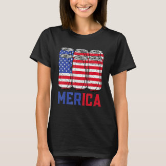 Männer Merica 4. Juli Patriotische Amerikanische F T-Shirt