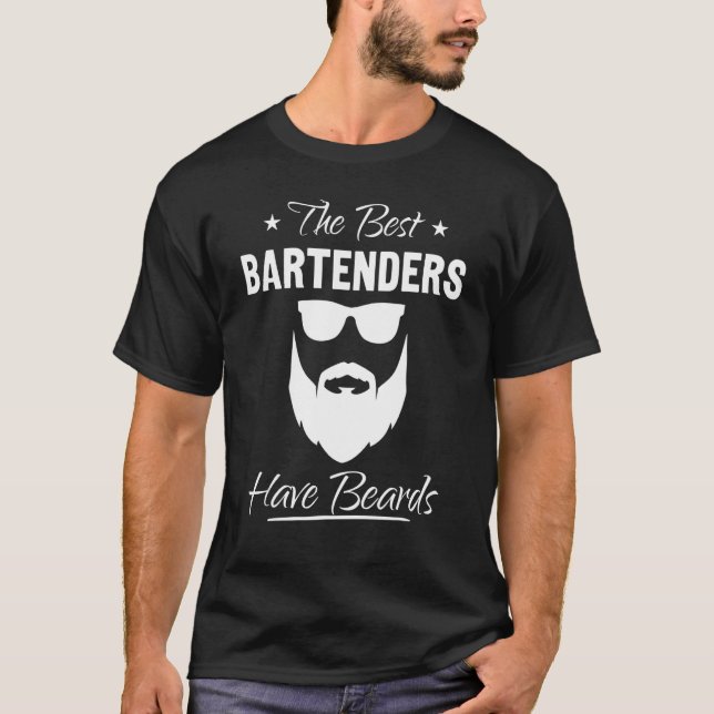 Männer mit Bart Barkeeper Die besten Barkeeper hab T-Shirt (Vorderseite)