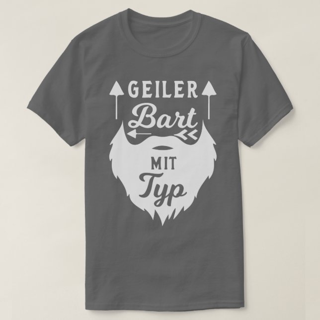 Männer mit Bartbildung mit Sprichwort T-Shirt (Design vorne)