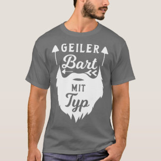 Männer mit Bartbildung mit Sprichwort T-Shirt