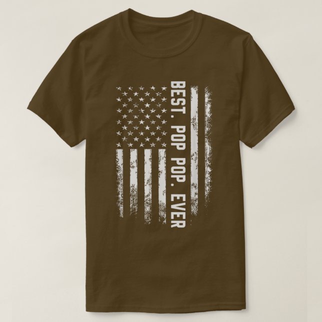 Männer mit dem besten Pop Pop je amerikanisches Fl T-Shirt (Design vorne)