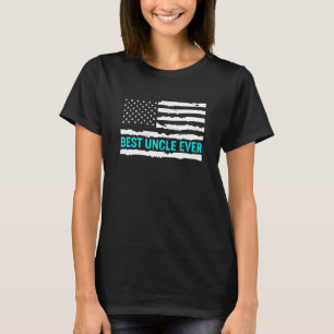 Männer mit der besten Onkel je amerikanischer Flag T-Shirt