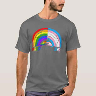 Männer mit hohem LGBT-Vater und transgender LGBTQ- T-Shirt