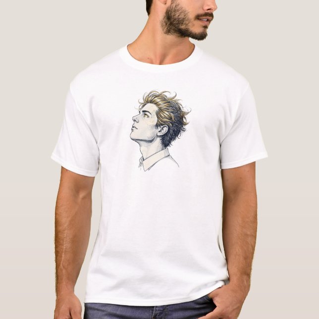 Männer mit langem, gepflegtem Haar T-Shirt (Vorderseite)