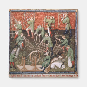 Männer mit Netzen Magnet