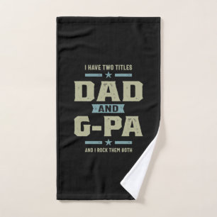 Männer mit zwei Titeln Vater und G-Pa Handtuch