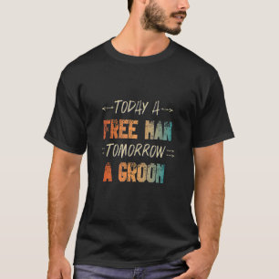 Männer Morgen   Vintage Bräutigam Junggesellenabsc T-Shirt