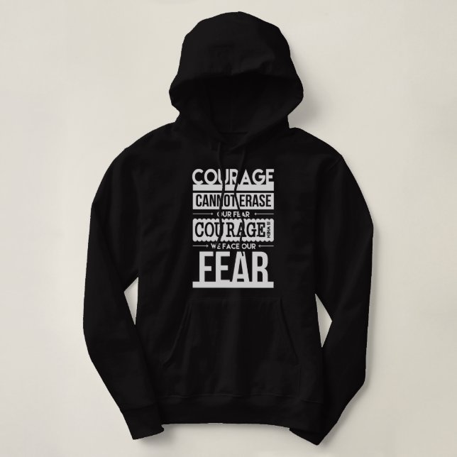 Männer Mut ist, wenn wir mit unseren Ängsten konfr Hoodie (Design vorne)