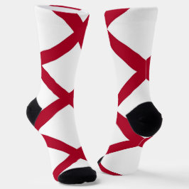 Männer nachhaltige Crew Socken mit Alabama-Flagge