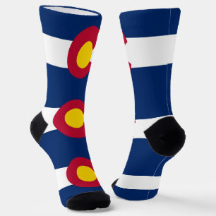 Männer nachhaltige Crew Socken mit Fahne Colorado