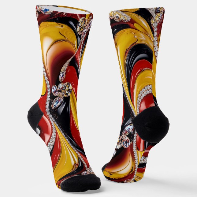 Männer nachhaltige Socken mit belgischen Farben (Gewinkelt)