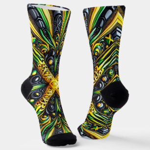 Männer nachhaltige Socken mit jamaikanischen Farbe