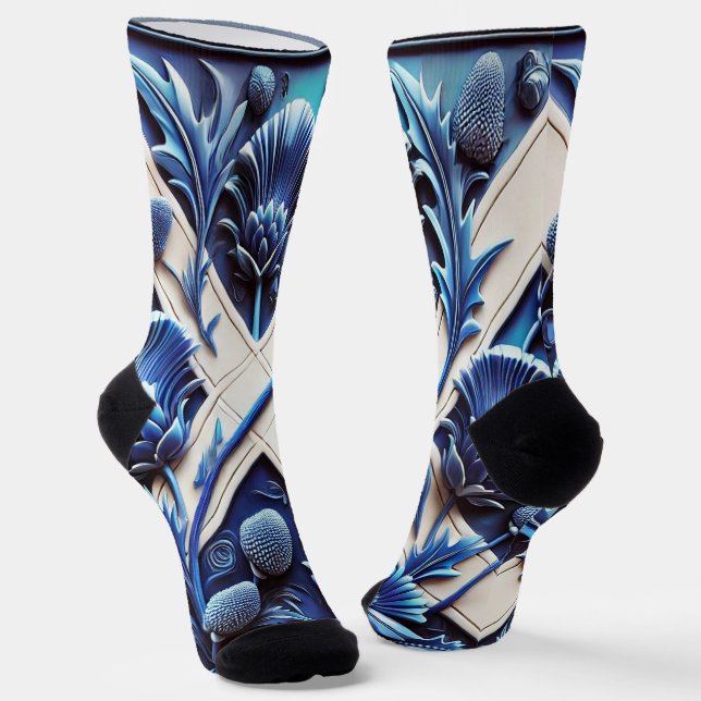 Männer nachhaltige Socken mit schottischen Nasenlö (Gewinkelt)