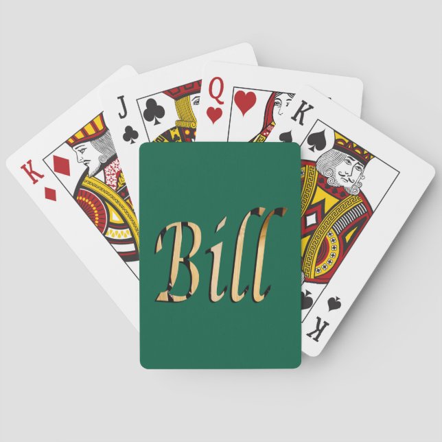 Männer namens Bill Spielkarten (Rückseite)