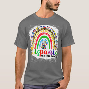 Männer Nationales hispanisches Erbe Monat Regenbog T-Shirt
