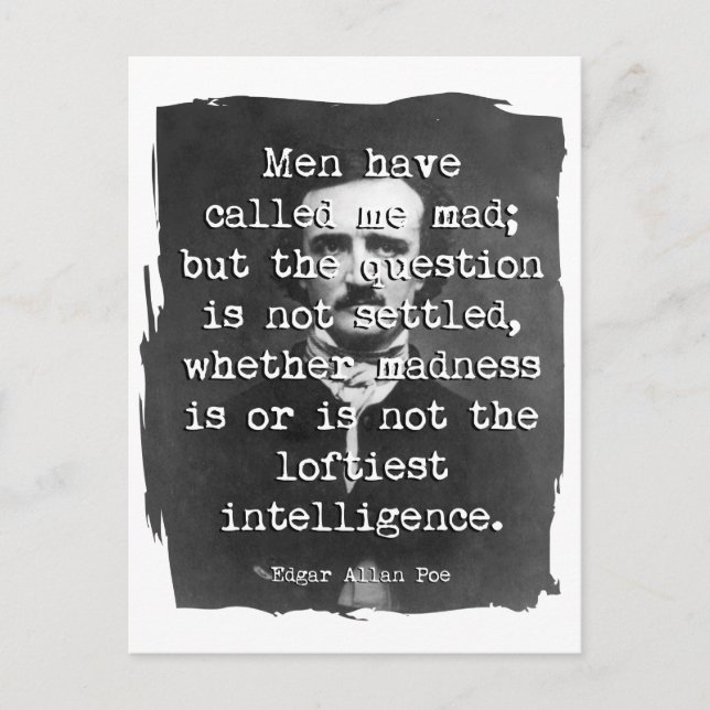 Männer nennen mich Mad Poe Zitat Postkarte (Vorderseite)
