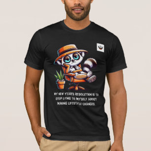 Männer Neujahr ehrliche Entschließung T-Shirt