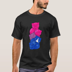 Männer Niedliche Bisexuelle Flagge Pride Cat Lgb N T-Shirt