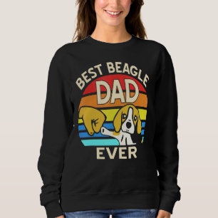 Männer Niedlicher bester Beagle Vater je Retro Vin Sweatshirt