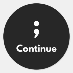 Männer Not To Be Semicolon Psychische Gesundheitsa Runder Aufkleber