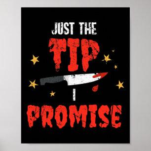 Männer nur den Tipp I Versprechen lustige Messer H Poster