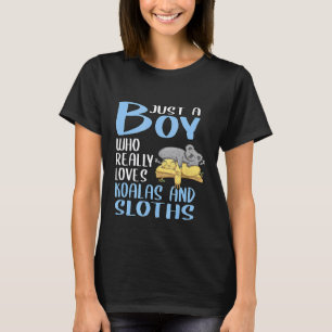 Männer Nur Ein Junge Der Wirklich Koalas Und Faul T-Shirt