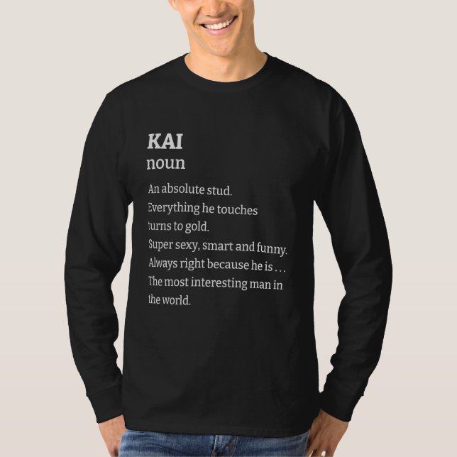 Männer oder Jungen Sarcastic Kai T-Shirt (Vorderseite)