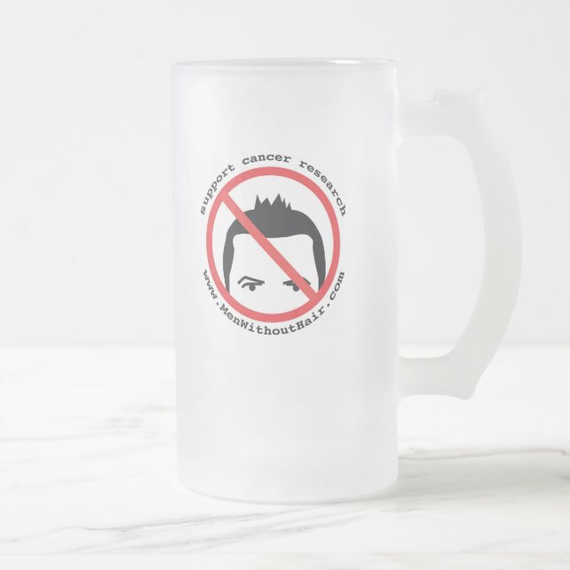 Männer ohne Haar-Bier-Tasse Mattglas Bierglas (Rechts)
