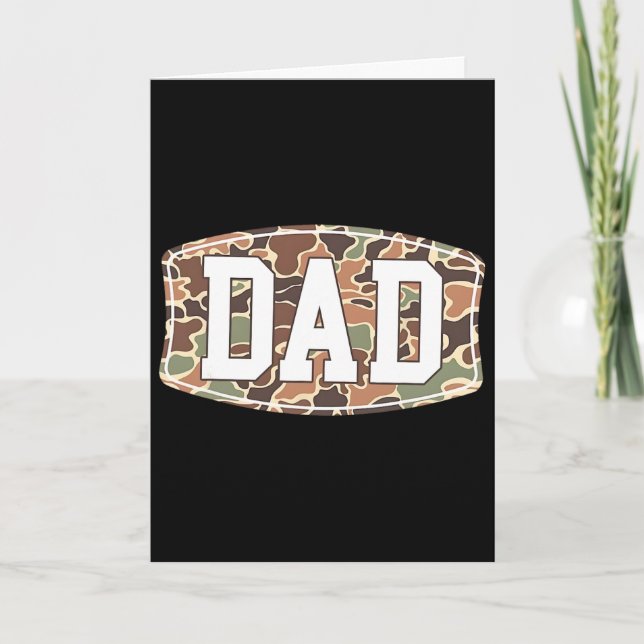 Männer Old School Tarnung Dad1  Karte (Vorderseite)