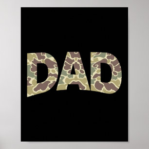 Männer Old School Tarnung Papa  Poster