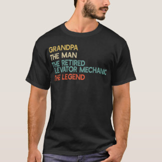 Männer Opa Der Mann der müde Aufzug Mechaniker T-Shirt