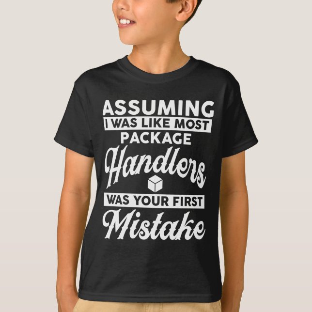 Männer-Paket-Handler Flying Bisonrel - Großartig L T-Shirt (Vorderseite)