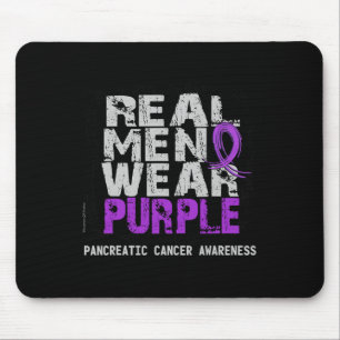 Männer Pankreaskrebs Real Männer tragen Lila Mousepad