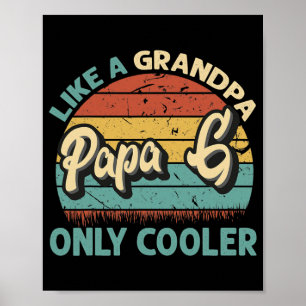 Männer Papa G Wie Ein Großvater Nur Kühler Vintage Poster