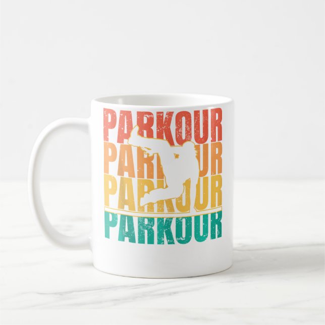 Männer Parkour Freerunning Kaffeetasse (Links)