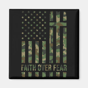 Männer Patriotische Christliche Glauben Über Angst Magnet