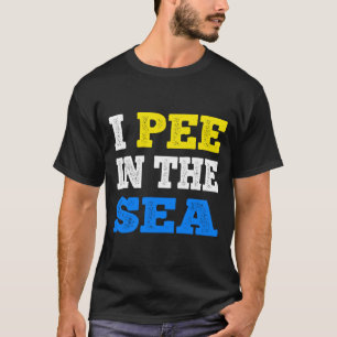 Männer pinkeln ins Meer lustige Ozean Sommer-Perfo T-Shirt