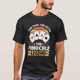 Männer Pinochle Legende Kartenspiel Pinochle Vinta T-Shirt