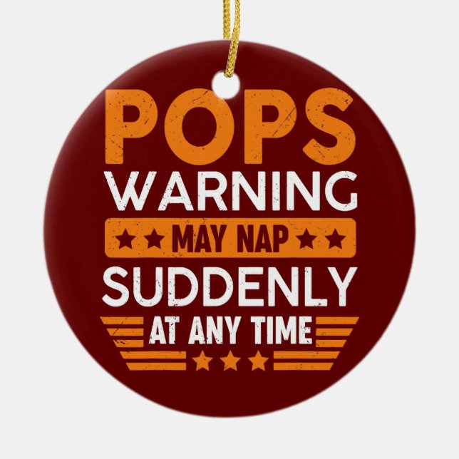 Männer Pop warnen Mai Nickerchen plötzlich Spaß Op Keramik Ornament (Vorne)