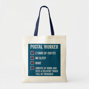 Männer Postmitarbeiter 2 Dosen Kaffee Kein Schlaf Tragetasche