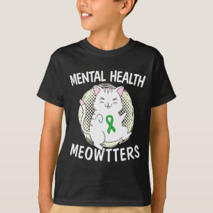 Männer psychische Gesundheit meowtters Katzenliebh T-Shirt
