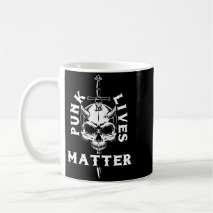 Männer Punk Schädel Skelett Rock Musik Ästhetik Kaffeetasse
