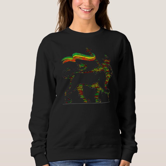 Männer Rastafarian Pride Reggae Rasta Lion Rast Sweatshirt (Vorderseite)