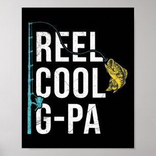 Männer Reel Cool G-Pa Angel-Shirt Lustiges Opa Vat Poster