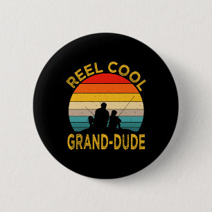 Männer Reel Cool Grand Dude Angeln Daddy Vintage R Button